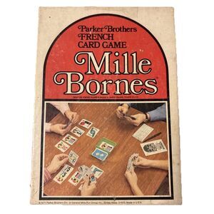 Vintage Mille Bornes 1971 Parker Brothers French Card Game 2 Cards Missing